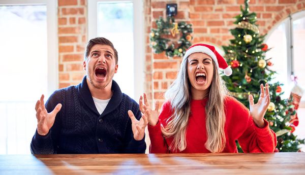 Coppia stress natalizio